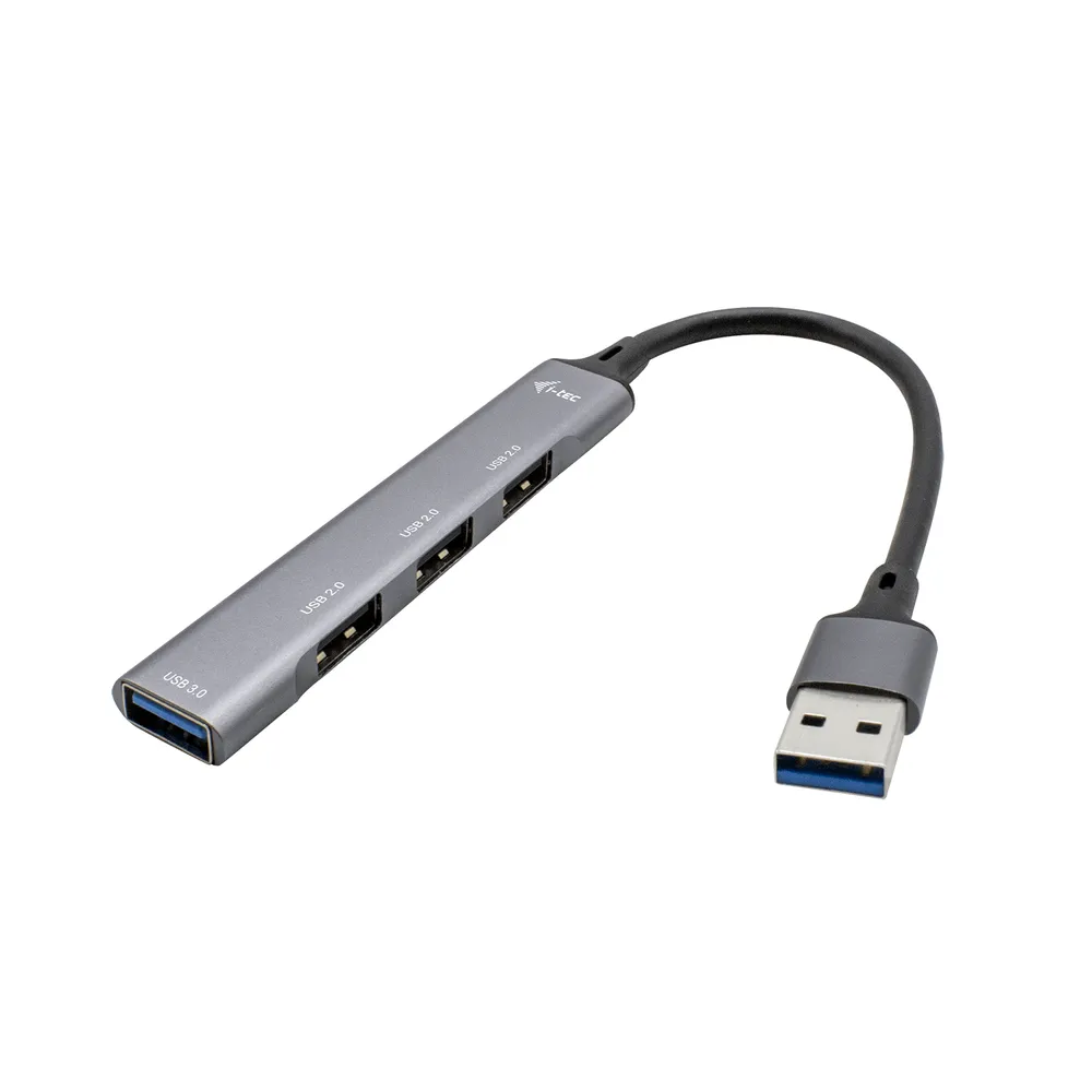 USB Hub i-tec Metal 4 Ports USB 3.0 3x USB 2.0 Aluminiumgehäuse