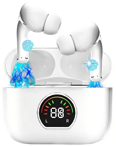 ibettertec Bluetooth-Kopfhörer 5.3, 4 ENC-Mikrofone, 45h Akku, IPX7 In-Ear-Kopfhörer (Touch-Steuerung, für iOS/Android, kabellos)