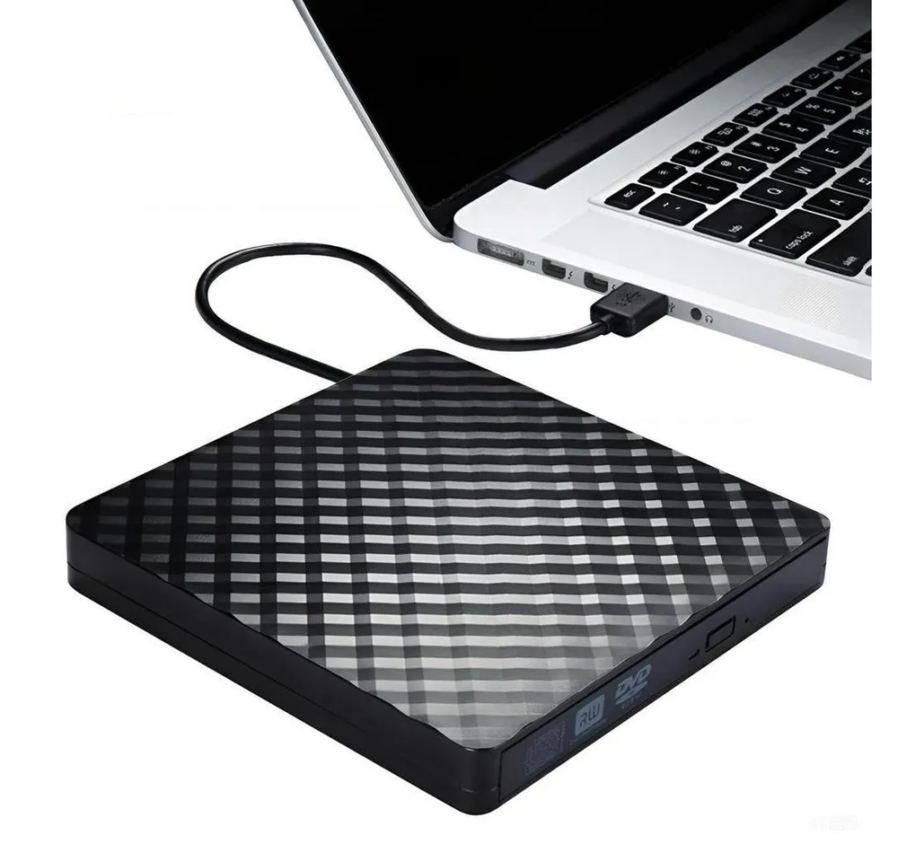 ibettertec CD-Laufwerk, USB 3.0 Slim Externes CD-DVD-ROM-Laufwerk Writer DVD-Brenner (DVD 8x/CD 24x, Externes DVD-Laufwerk,Kompatibel mit Windows)