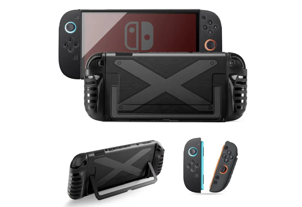 ibettertec Dockable Hülle für Nintendo Switch 2, Stoßfeste PC+TPU Griffhülle Zubehör Nintendo (Weich Komfort Stoßfest Antikratz Schutzhülle, Kompatibel mit Konsole und JoyCon Controllern, Geteiltes Design)