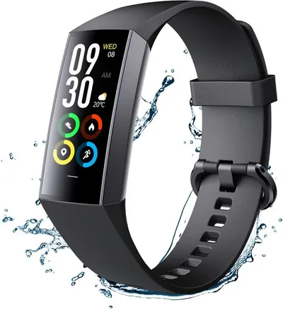 ibettertec Fitness Tracker Uhr mit Anruffunktion für Damen Herren Smartwatch Smartwatch (1.1" AMOLED-Display Zoll Zoll) 5 ATM IP68 Wasserdicht Fitness Tracker mit Schrittzähler Pulsuhr Blutdruck Messgerät für Android iOS, Schlaf-Monitor, Activity Tracker, SpO2, Kalorien-Tracker,Schrittzähler