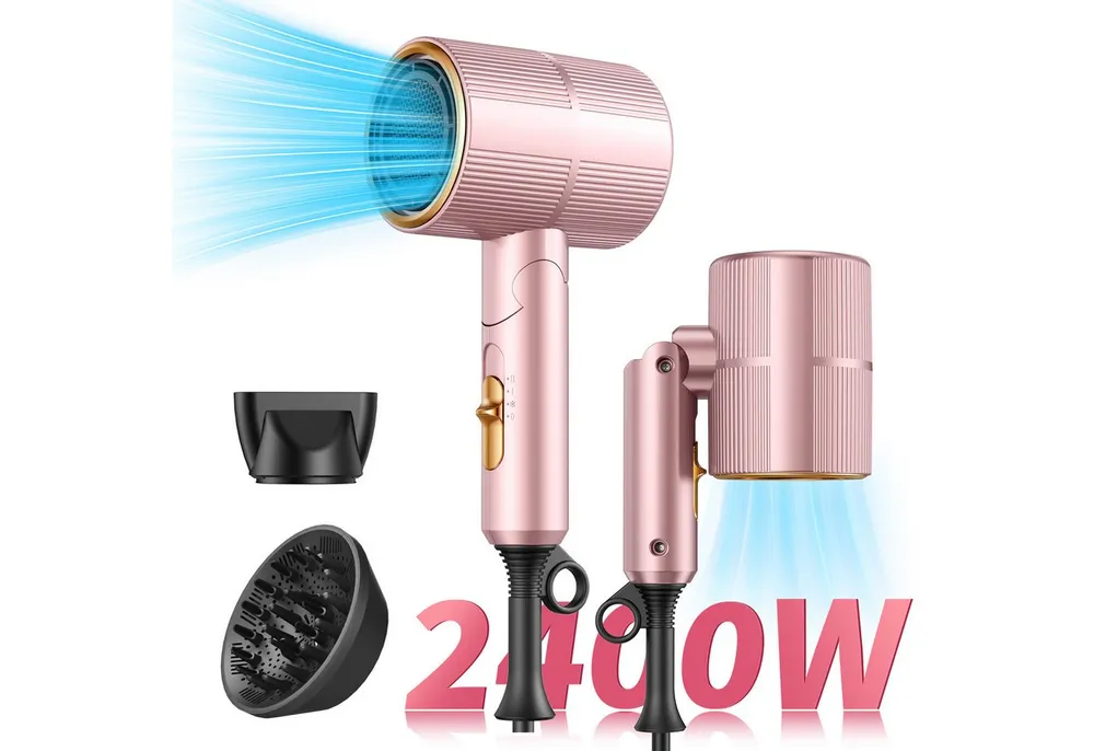 ibettertec Haartrockner Haartrockner Föhn,2026 Haartrockner Ionen mit Diffusor, 2400 W, Konzentrator-Düse, 2400 W, Turbo-Ultra-Leise-Motor, föhn 4-in-1, 4, Heiz&2 Geschwindigkeitsstufen, mit Schnelle Aufheizung