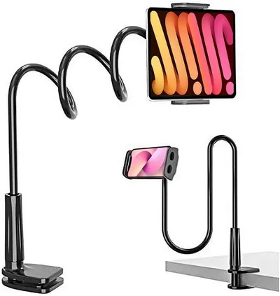 ibettertec Handy-Halterung Flexibler Schwanenhals-Handyhalter Gooseneck Handyhalter, (bis 10.5 Zoll, – Höhenverstellbar & 360° Drehbar – Universell für iPhone, Samsung, iPad & alle Smartphones – Stabile Klemmhalterung für Schreibtisch, Bett, Auto & Küche – Ideal für Video Calls, Streaming & Gaming)