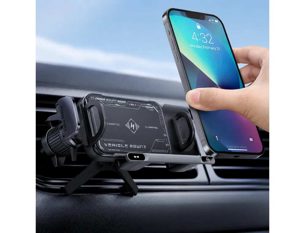 ibettertec Handy-Halterung Handyhalter Auto 360° Drehbar Autohalter mit Drahtlosladung, (15W Kabellose Autohandyhalterung mit Kühlchip, universell für alle Handytypen inkl. Falttelefone, universelle Autohalterung Ladegerät)