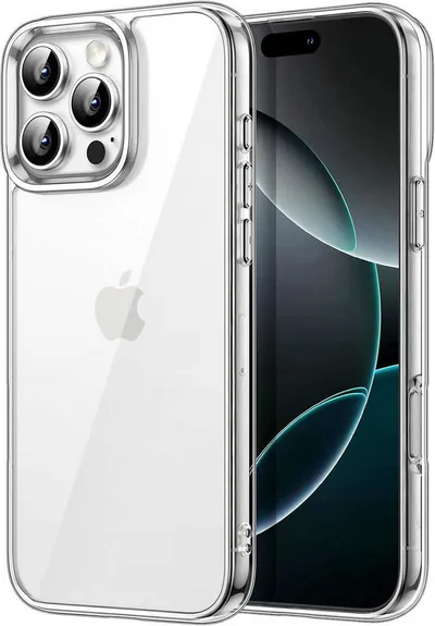 ibettertec Handyhülle Hülle für iPhone 16 Pro 6,3 Zoll, Anti-Kratzer Transparent Rückseite, Stoßfeste dünne Silikon hülle,Kameraschutz,TPU Handyhülle-Durchsichtig