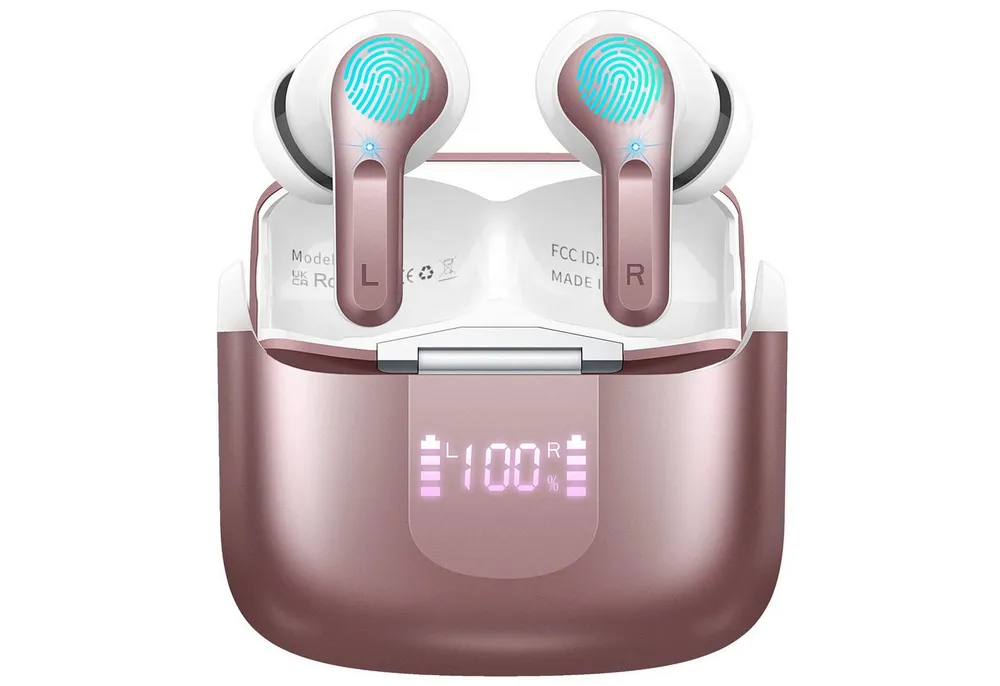 ibettertec In Ear Kopfhörer,Bluetooth Kopfhörer,2026 Kopfhörer Kabellos In-Ear-Kopfhörer (ard 4 ENC Noise Cancelling Mics, IP-X7 Wasserdicht Headphones Sport, 3g USB-C in Ear Ohrhörer, Bluetooth 5.4,48 Std Hi-Fi Stereo Tiefer Bass Wireless Earbuds)
