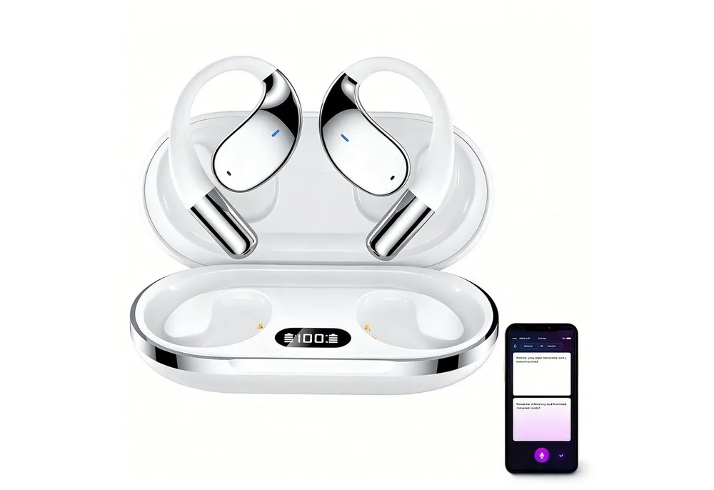 ibettertec In Ear Ohrhörer, Sprachübersetzer Kopfhörer AI Übersetzungskopfhörer Open-Ear-Kopfhörer (3-in-1 Sprachubersetzer Kopfhorer, Bluetooth 5.4 Sport-Kopfhorer, für Übung, Büro und Langzeitgebrauc, Bluetooth Kopfhörer)