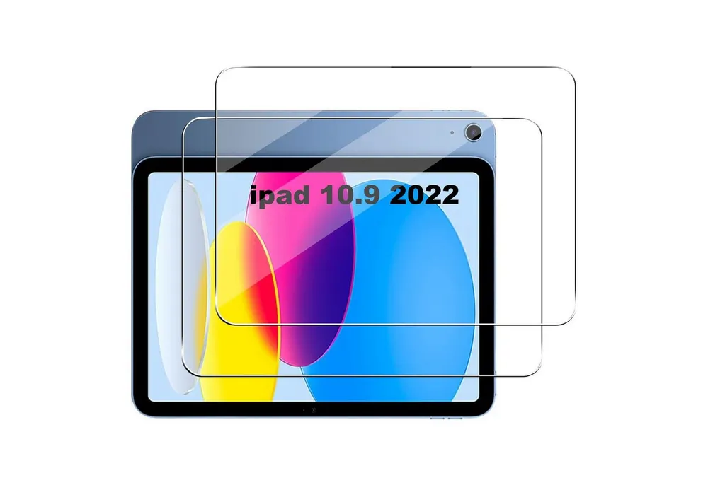 ibettertec Schutzfolie Panzerglas für iPad 10. Generation 2022, Displayschutz, (9H Härte 2.5D [Hohe Auflösung][Anti-Bläschen][Anti-Kratzen), Schutzfolie Kompatibel mit iPad 10. Generation 10,9 Zoll