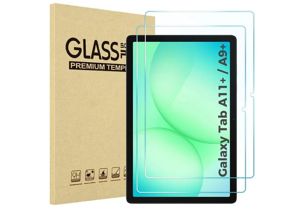 ibettertec Schutzfolie Panzerglas für Samsung Galaxy Tab A11 Plus 11 Zoll, [2 Stück], (9H Härte Gehärtetes Glas Displayschutz Schutzfolie, Blasenfrei, Anti-Kratzer Displayschutzfolie), Kompatibel mit Galaxy Tab A11+ (SM-X230 / SM-X236)