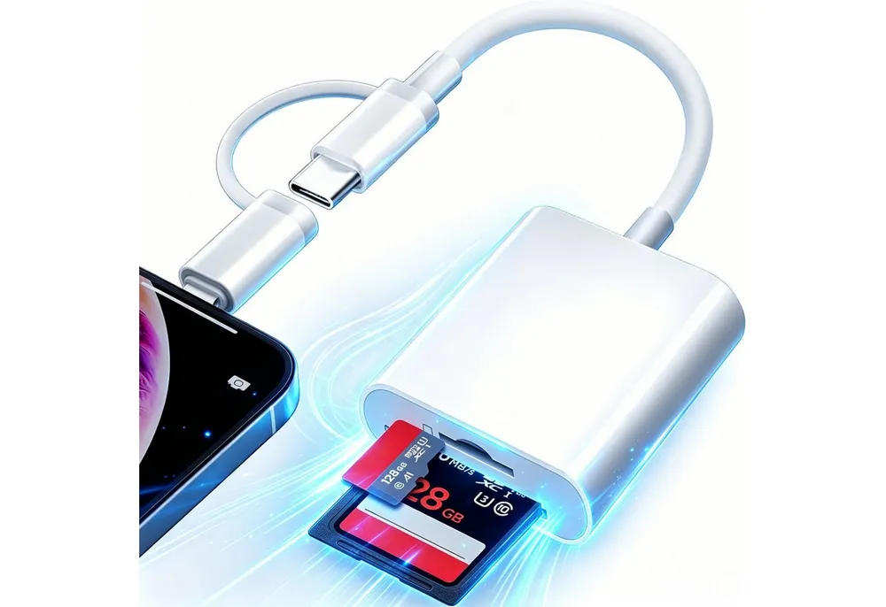 ibettertec USB-C Hub 2-IN-1 Adapter USB-Adapter, USB SD Kartenleser für iPhone iPad USB-Adapter