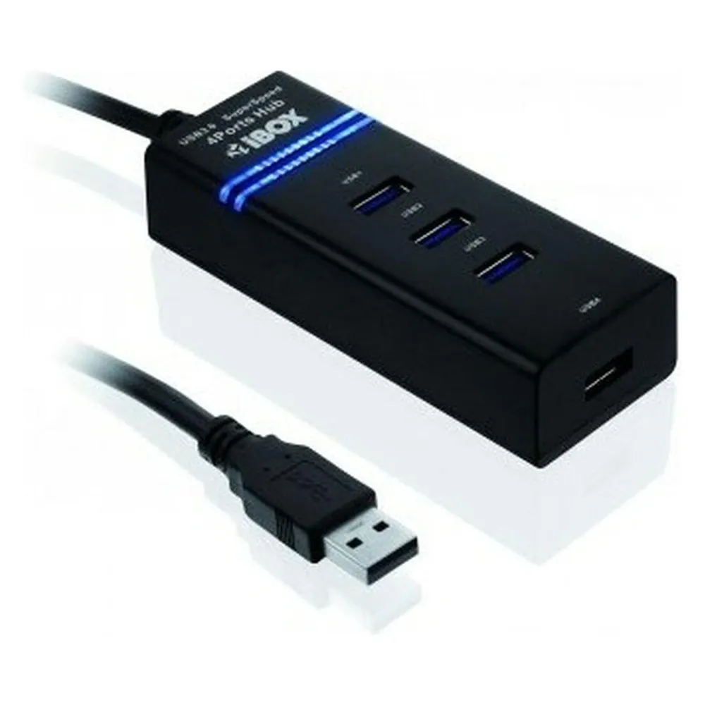 Hub iBOX 4 Ports 5000 Mbit/s USB 3.2 Gen 1 IUH3FB mit 0