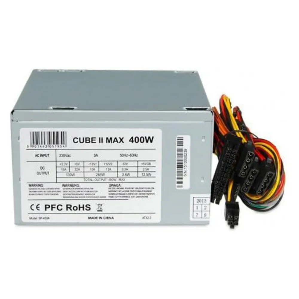 Netzteil iBox 400W ATX Cube II CE/RoHS Aktive Kühlung Non-Modular