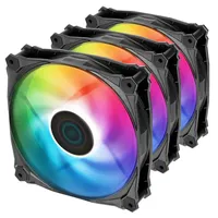 Iceberg Thermal IceGALE Lightning ARGB - schwarz - 120mm Gehäuselüfter 3er-Pack