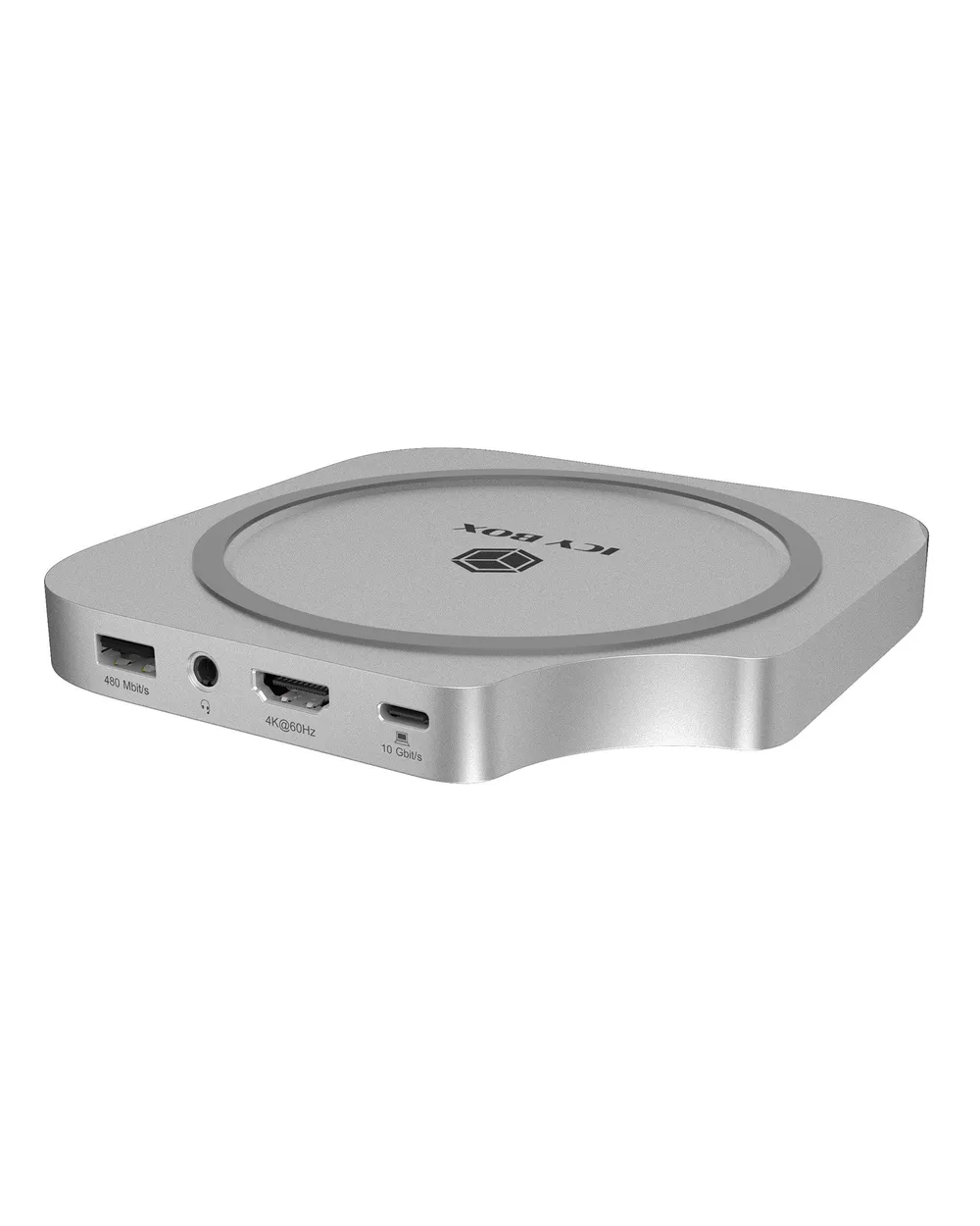 Dockingstation Icy Box Club Dock 100 SSD M.2 4TB USB 3.2 Type-C Silber