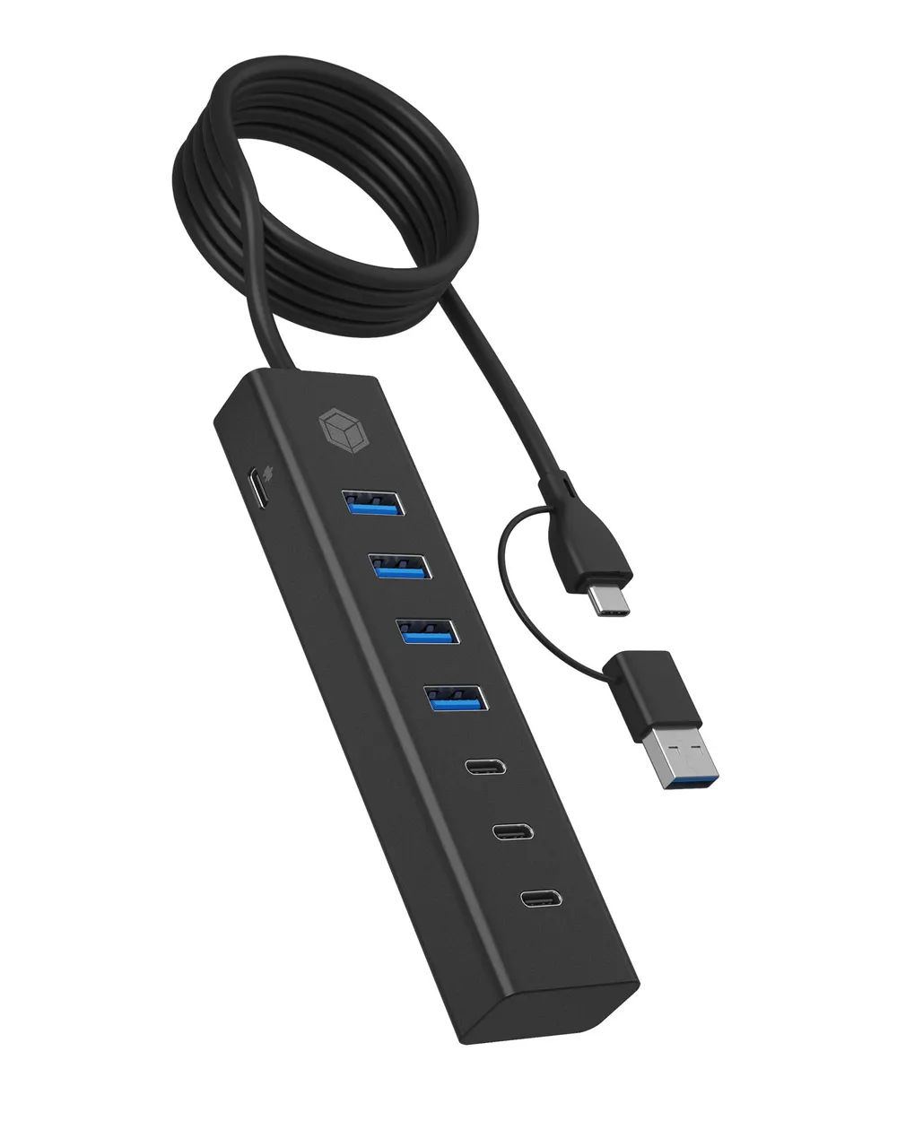 Hub ICY BOX 7 Ports 5000 Mbit/s IB-HUB1737-C3 Aluminium Schwarz