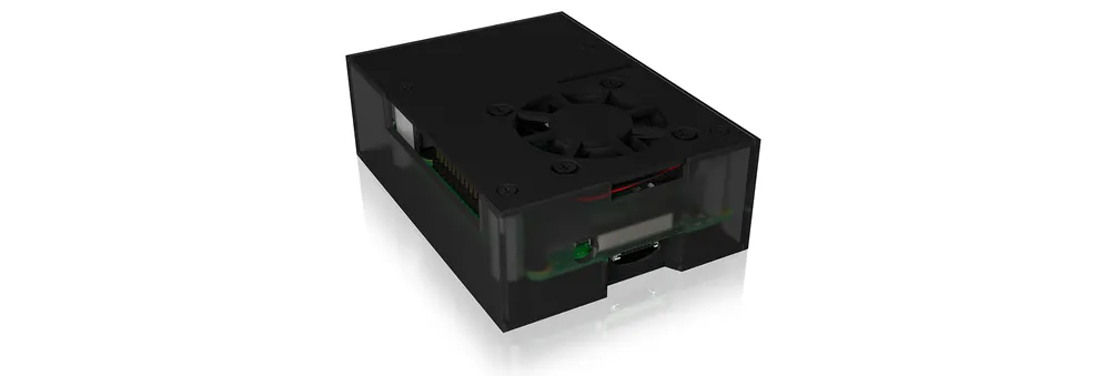 ICY BOX Gehäuse für Raspberry Pi 4, aus Aluminium und Acryl IB-RP110