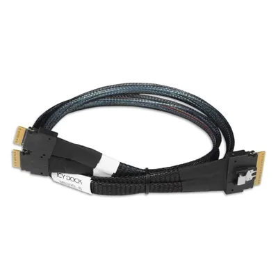 Kabel Icy Dock MB306L-B SlimSAS 8i auf 2x SlimSAS 4i 0,5 m