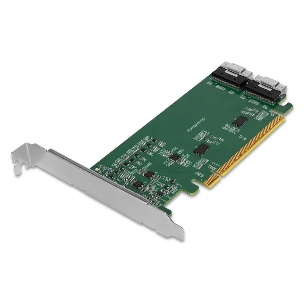 Adapter ICY DOCK MB308A PCIe 4.0 x16 2x SlimSAS 8i Hochleistung