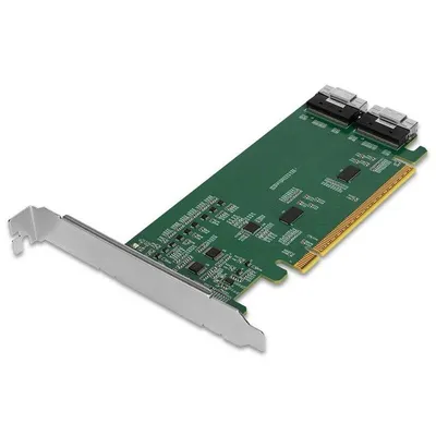 Adapter ICY DOCK MB308A PCIe 4.0 x16 2x SlimSAS 8i Hochleistung