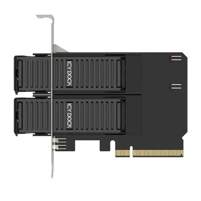 Adapter ICY DOCK MB312M4P-B Dual M.2 NVMe PCIe 4.0 x8 Hot-Swap