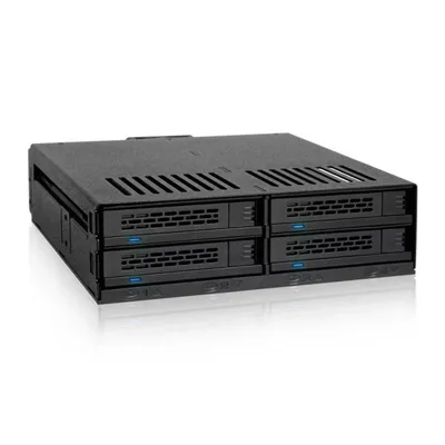 Festplattenrahmen ICY DOCK MB324SP-B 4x 2,5" SAS/SATA HotSwap 5,25" Einschub Lüfter