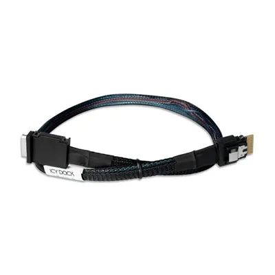 Kabel Icy Dock MB402L-B Schwarz 500 mm SlimSAS Vergoldete Kontakte UL20744
