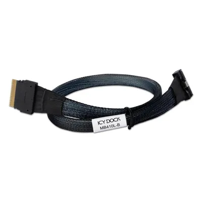 Kabel Icy Dock MB410L-B MCIO 8i SFF-TA-1016 zu SlimSAS 8i SFF-8654 0,5 m schwarz