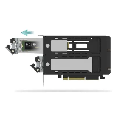 Adapterkarte ICY DOCK MB842M5P-B ExpressSlot Elite PCIe 5.0 M.2 NVMe 2-fach
