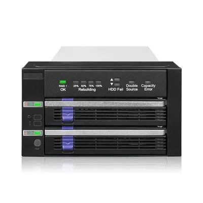 Festplattengehäuse ICY DOCK MB901SPR-B R1 2x SATA RAID 1 JBOD Hot-Swap Schwarz