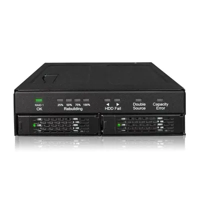 Festplattenrahmen ICY DOCK MB902SPR-B R1 2x2,5" RAID1 JBOD Hot-Swap schwarz