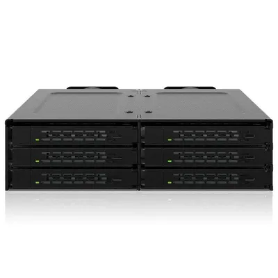 Rack ICY DOCK MB118VP-B 6x NVMe U.2/U.3 PCIe 4.0 5,25" SlimSAS Schwarz