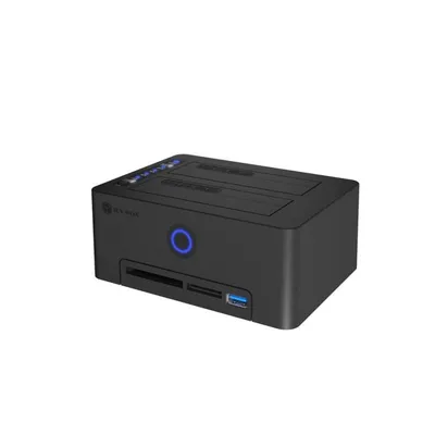 Festplatten-Dockingstation ICY BOX IB-1233CL-CR SATA 2,5 3,5 Zoll USB 3.2 Kartenleser Klonfunktion