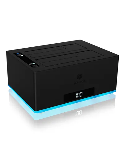 Festplatten-Dockingstation ICY BOX IB-127CL-U3 SATA 2x HDD/SSD 18TB USB 3.2 Schwarz