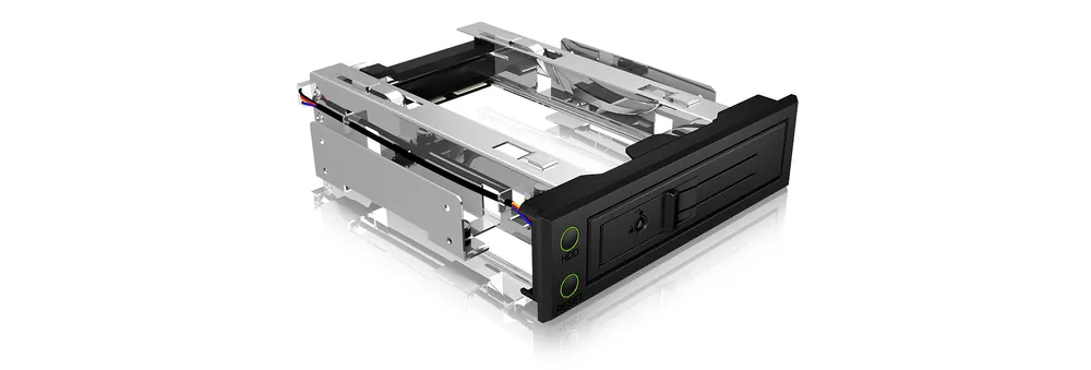 Festplattengehäuse ICYBOX IB-166SSK-B 3.5 Zoll Aluminium Schwarz Hot-Swap