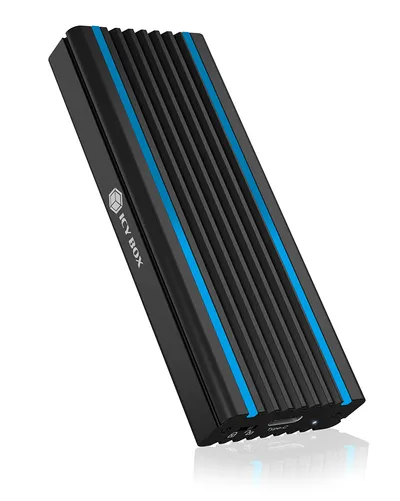 SSD Gehäuse ICY BOX IB-1824ML-C31 M.2 Aluminium Schwarz RGB USB-C