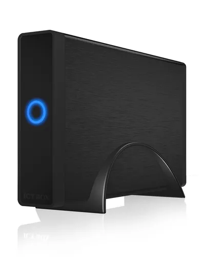 Gehäuse externe Festplatte ICYBOX IB-377U3 3,5'' Aluminium Schwarz Hot-Swap USB 3.0