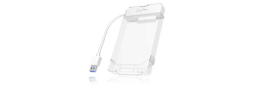Festplattengehäuse ICYBOX IB-AC703-U3 2.5" Kunststoff Weiß USB 3.0 Hot-Swap