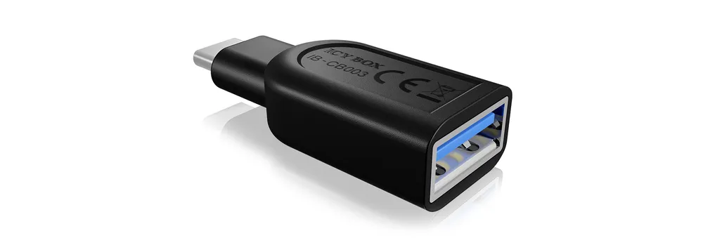 Gender Changer ICY BOX IB-CB003 USB 3.0 Type-C zu Type-A Schwarz