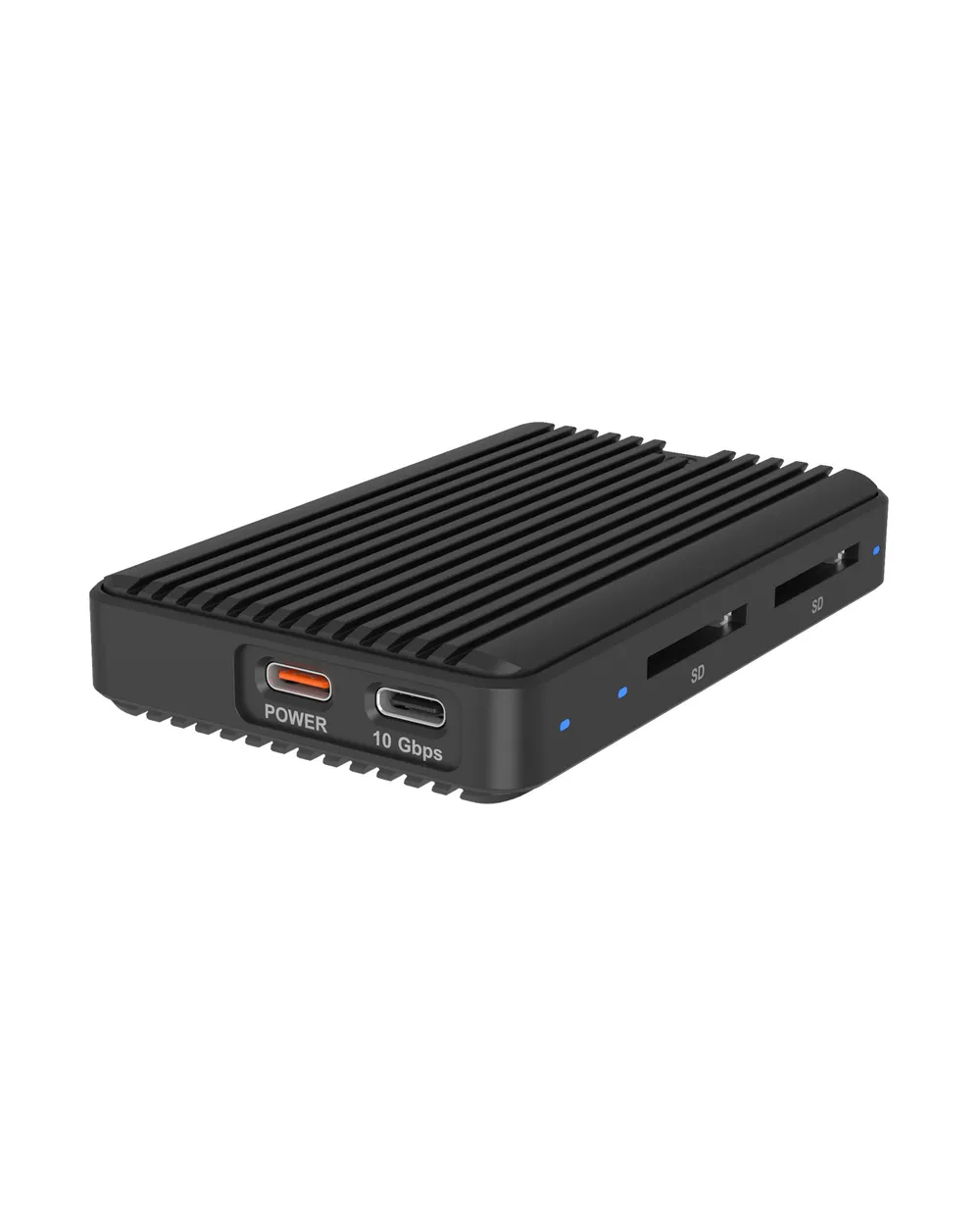 Externe SSD-Gehäuse ICY BOX IB-CR602M-C31 M.2 Aluminium Schwarz mit SD-Kartenleser USB-C