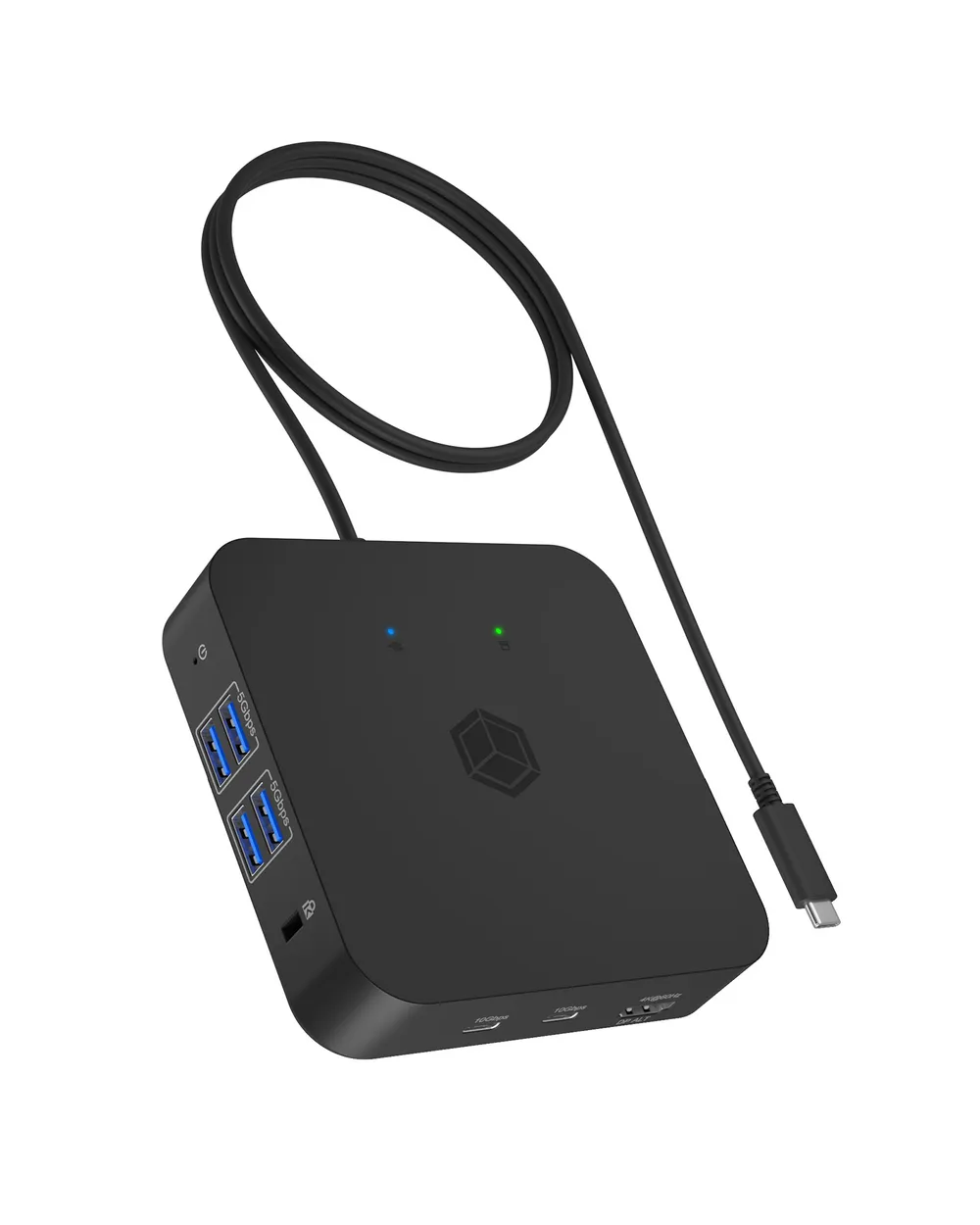 Dockingstation ICY BOX IB-DK4090-C USB-C 4K HDMI 85W LAN Aluminium Schwarz