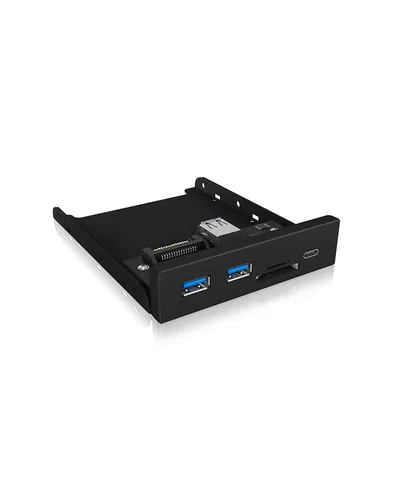 Panel ICY BOX IB-HUB1417-i3 Frontal 3x USB 3.2 Type A/C Kartenleser Schwarz