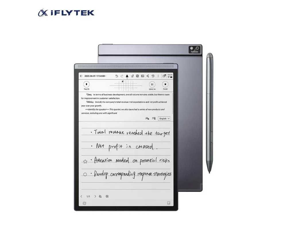 iFLYTEK AINOTE Air 2, 8,2-Zoll-Notiz-Tablet,digitales Notebook, e paper notiz Tablet (8.2", 32 GB, Android 11, Wi-Fi, Bluetooth, Mehrsprachiges Transkribieren, Nahtlose Cloud-Synchronisation, GPT-5)