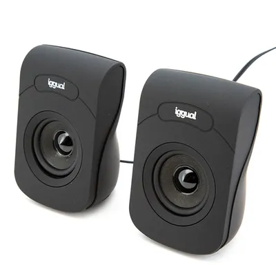 Altavoces iggual 2.0 Alámbricos USB 6W con Mini-Jack y volumen integrado