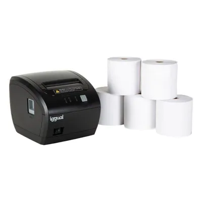 Thermodrucker Ethernet iggual TP7001 Kit 5 Rollen Automatikschneider