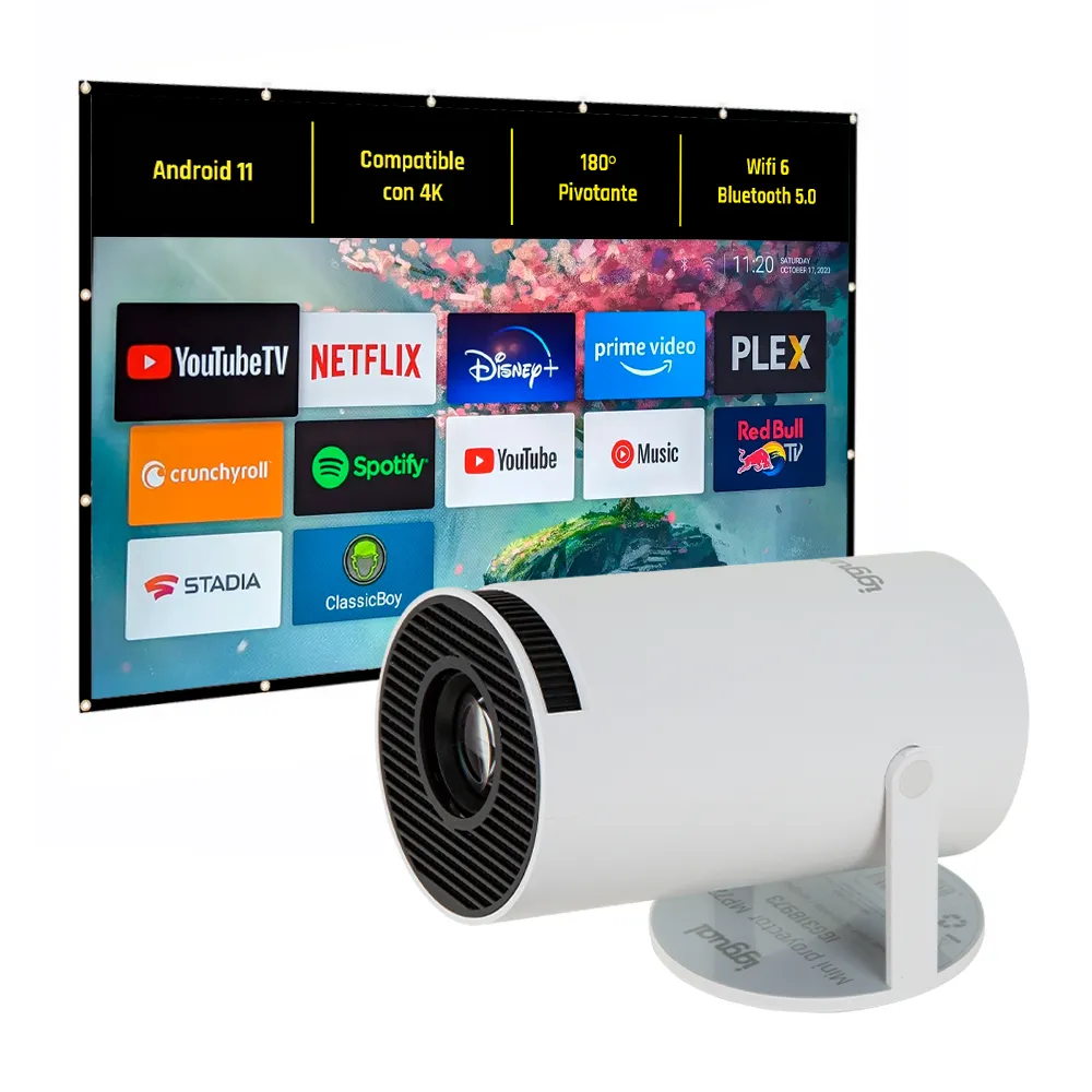 Beamer Iggual Mini Portable 120" LED LCD Faltbare Leinwand Kompakt