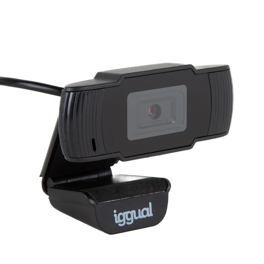 Webcam iggual IGG318980 HD 720p USB Schwarz mit Mikrofon Plug and Play