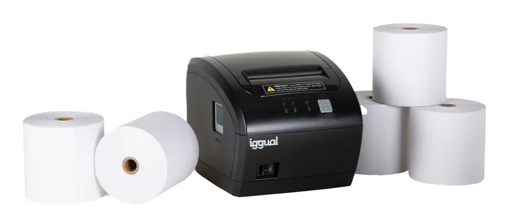 Bondrucker Thermo USB RJ11 iggual TP EASY 80 Kit mit automatischem Cutter