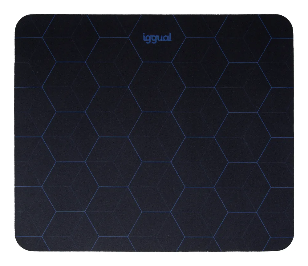Mauspad iggual Hexa 1 Schwarz Blau rutschfeste Gaming-Basis 320x270 mm