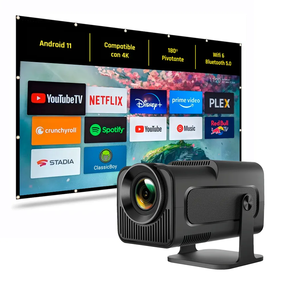 Beamer iggual MP1080 FullHD 300 Lumen 150" LED LCD Android TV WiFi Smart Portabel