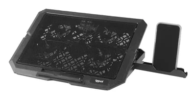 Notebook-Ständer iggual RP4V17 4 Lüfter LED Blau 17 Zoll Schwarz